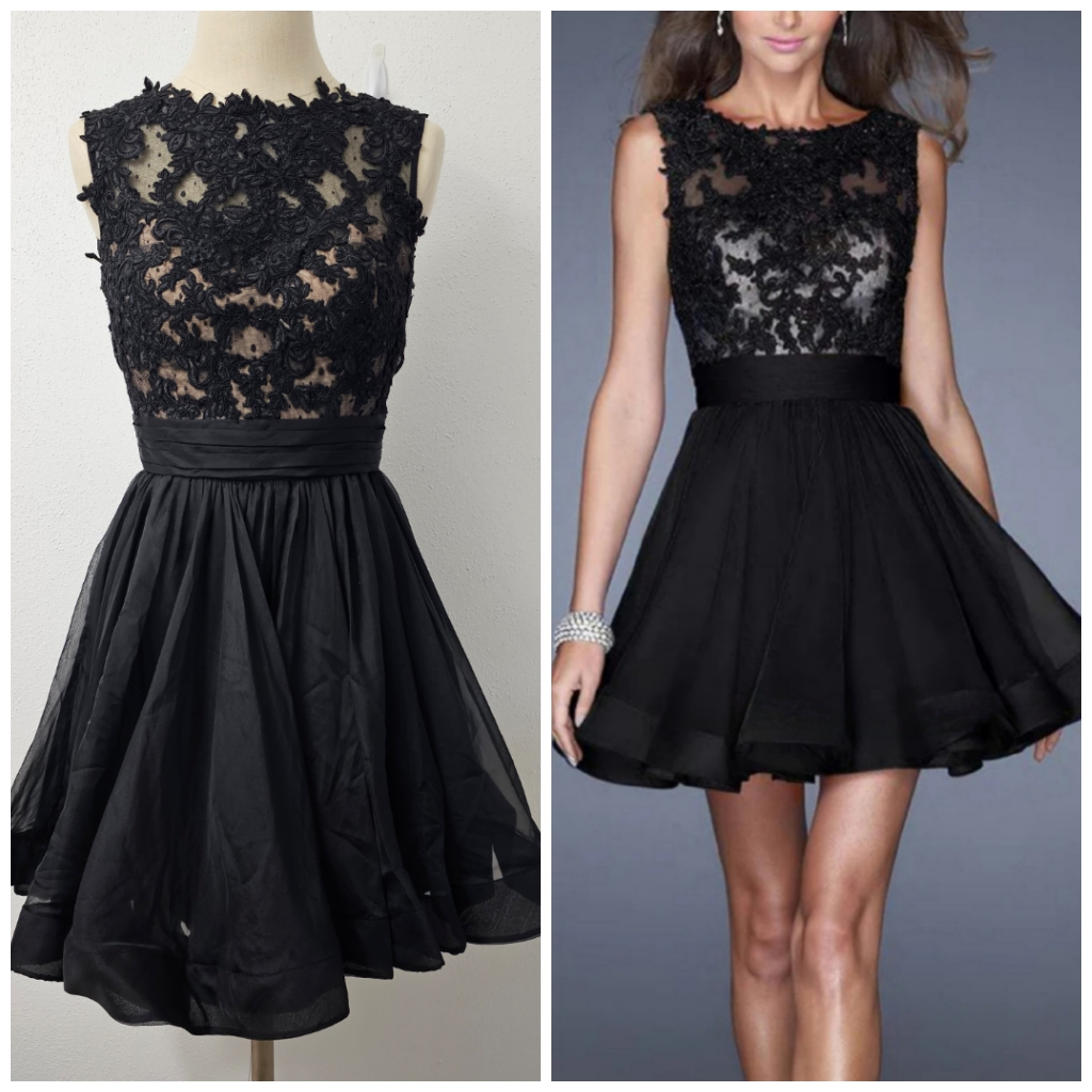 Nwot La Femme Black Backless Cocktail Dress Size 4 Pageant Prom
